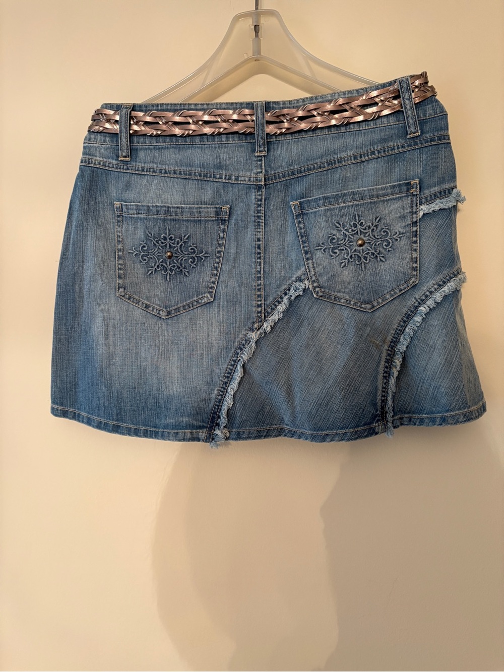 Y2K L.E.I. Juniors Size 7 Low Rise Denim Mini Skirt - Picture 6 of 10